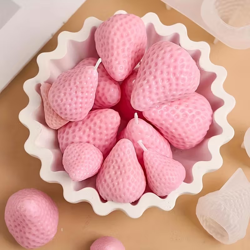 Çilek Silikon Mum Kalıbı DIY A - Soap Making Utensils incelemesi ve fiyatı